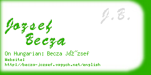 jozsef becza business card